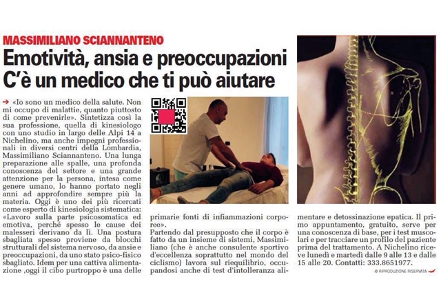 kinesiologia a Milano contro il dolore